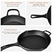 CUISGUSTO 8 Inch Cast Iron Skillet – Pre-Seasoned Frying Pan, Durable Nonstick Cookware for Christmas Holiday Meals, Oven Safe Pan for Kitchen & Camping