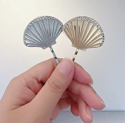 6Pcs Retro Hair Pins For Women Vintage Bobby Pins Hairpins Shell Shape Hair Clips For Women Ladies And Girls Rhinestone Hair Clips Headwear Decorative Styling Tools Hair Accessories Moesuyum #TOP5