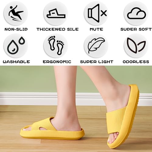 Calish Badeschuhe Herren Damen Cozislides Original Slippers Cloudyzz Schlappen Wolke Rutschfeste Badelatschen Hausschuhe Sommer Pantoletten… – Ansicht 6