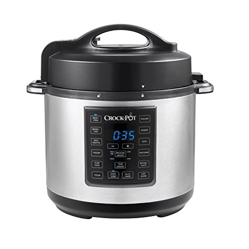 Crock-Pot 6 Qt 8-in-1 Multi-Use Express Crock Programmable Slow Cooker, Pressure Cooker, SautÃƒÂ©, and Steamer, Stainless Steel (SCCPPC600-V1)