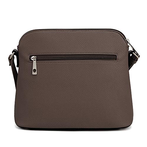 Image of SG SUGU Lunar Lightweight Medium Dome Crossbody Bag Shoulder Bag with Tassel | Zipper Pocket | Adjustable Strap