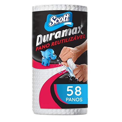 Scott Duramax Pano Reutilizável em Rolo, Branco, 174 Folhas (3 Unidades de 58 Folhas)