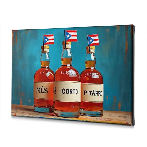 Toile rhum portoricain souvenir des Caraïbes pour votre salon