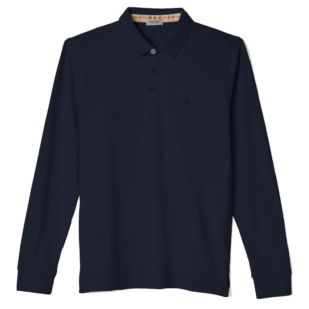 Coveri Polo Uomo Manica Lunga Sportiva Caldo Cotone Felpato Invernale M L XL XXL