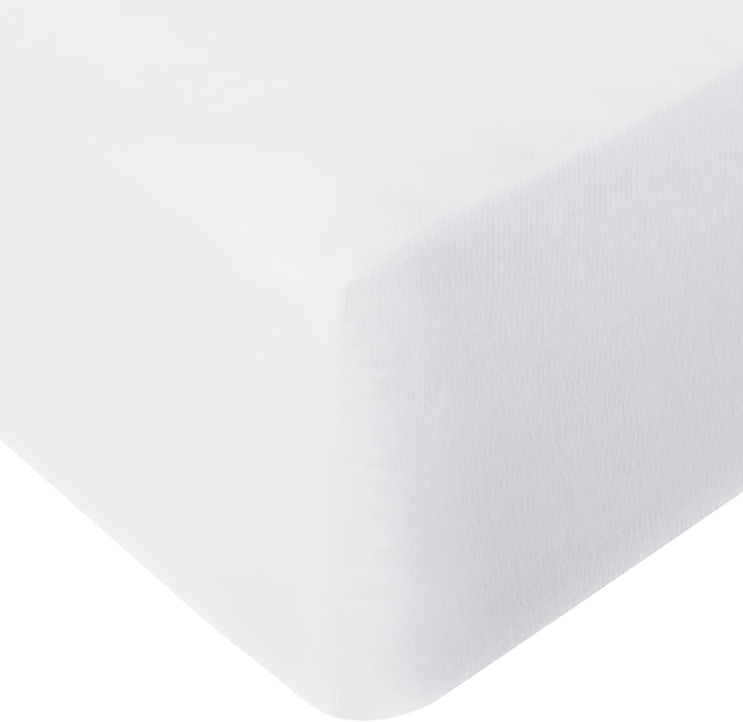 Infinitee Xclusives Double Size Fitted Sheet (135 cm x 200 cm) โ 35cm Deep Pocket Bed Sheet โ Soft Microfiber โ Shrink Resistant Bed Sheet โ 1 Fitted Bed Sheet Only (White)