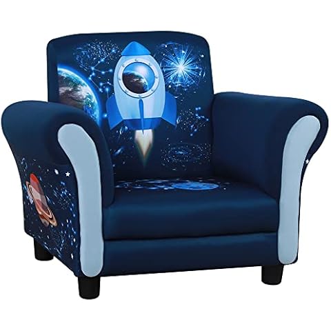 HOMCOM Kids Armchair Space Rocket Design Cover