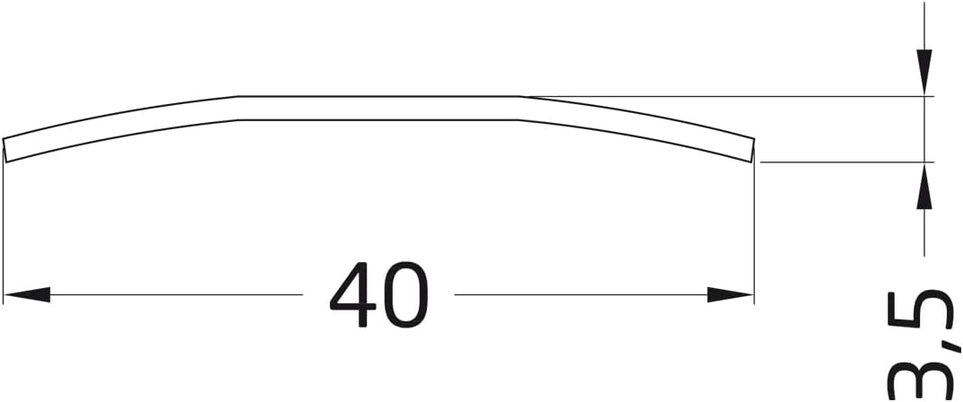 Amig Model 3 Adhesive Floor Binding Profile - Transition Strip - Silver - Measures 820 mm x 4 mm x 0.5 mm, Multicoloured, 82 cm