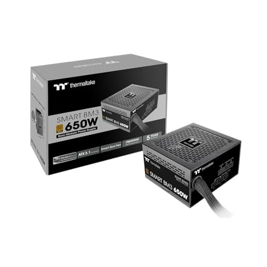 Thermaltake Smart BM3 650W 80Plus Bronze ATX 3.0 & PCIE 5.0 Ready Semi-Modular Power Supply; 105°C/221°F Japanese Capacitor; 5 Year Warranty; PS-SPD-0650MNFABU-3