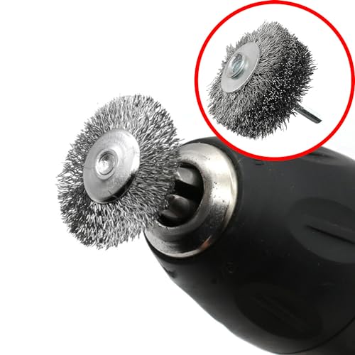 Image of CHENJIN 2PCS Mini Stainless Steel Polishing Grinding Head 19x50mm Wire Wheel Brush for Drill Attachment Mobile Car Parts Polishing Nylon Brush Surface Preparation for Painting Coating and Pre Plating