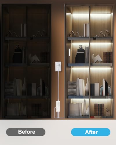 Image of JUSJUBR Display Shelf Lighting, 16.4ft 12V Dimmable COB LED Strip Lights