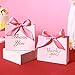 VGOODALL 24PCS Thank You Gift Bags, 4.5x3.9x1.8Inches Mini Party Favor Bags Pink small Candy Boxes with Ribbon Small Gift Boxes for Wedding Bridal Baby Shower Birthday Party