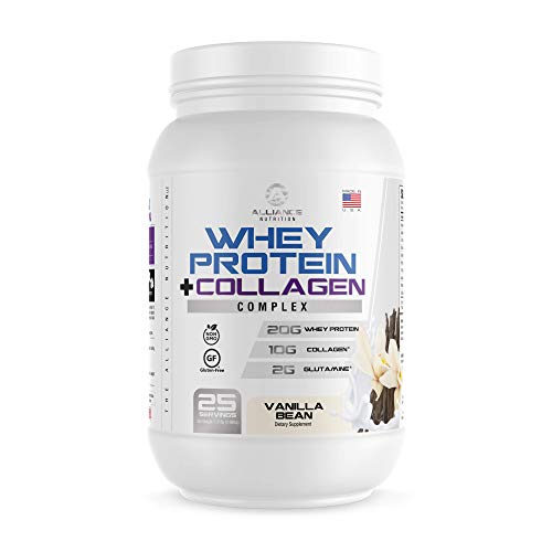 Whey and Collagen Protein Powder - High Protein with Glutamine, Fast Absorption, Joint