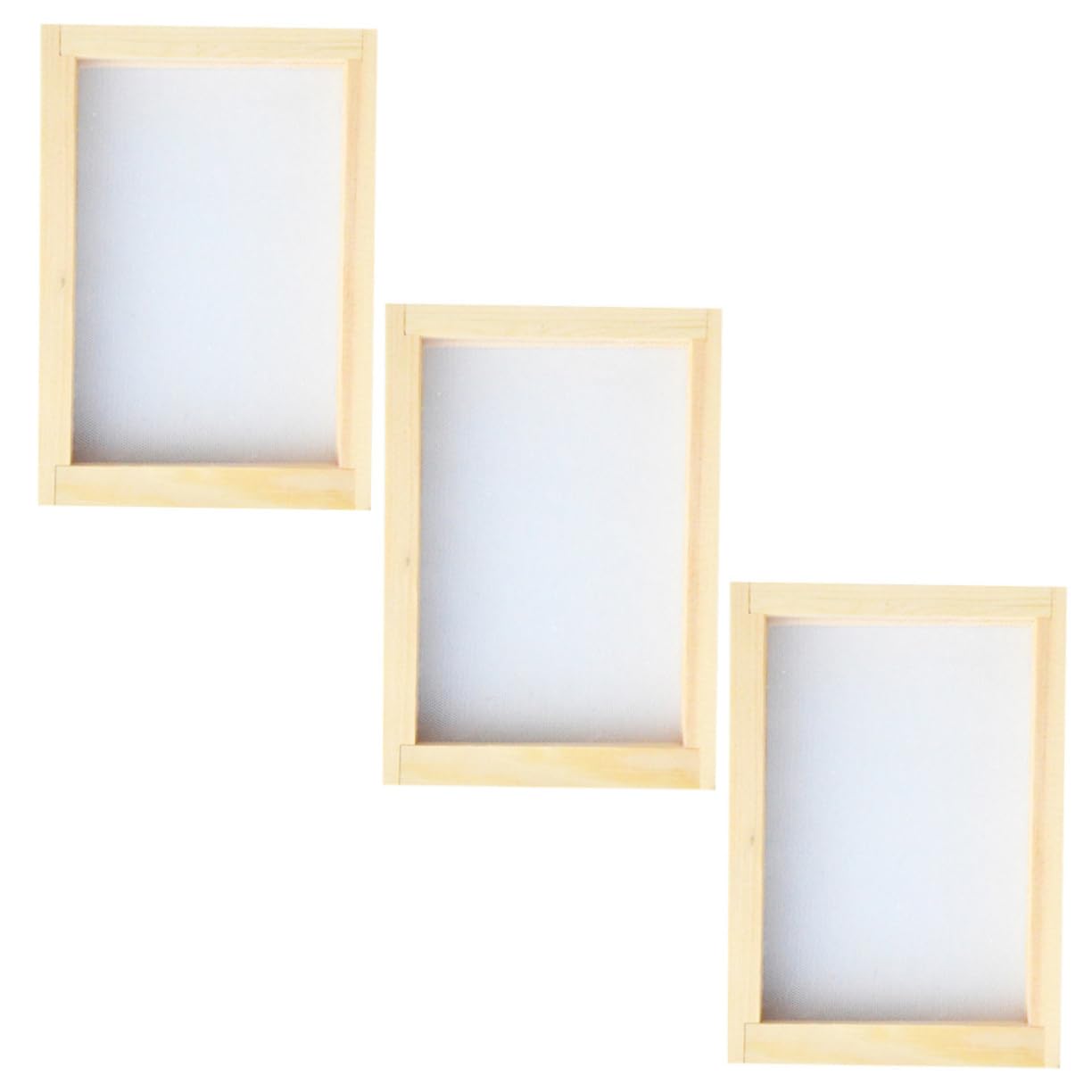 BELLIFFY 3pcs DIY Paper Craft Screen Kit Wooden Frame Paper Making Molds for Boys and Girls Kit