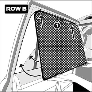 Image of Jeet Enterprises Premium Car Sunshade Fix Type Non-Magnetic Curtain with Rear Dicky Curtain Set of 5pc for New Honda Amaze 2025