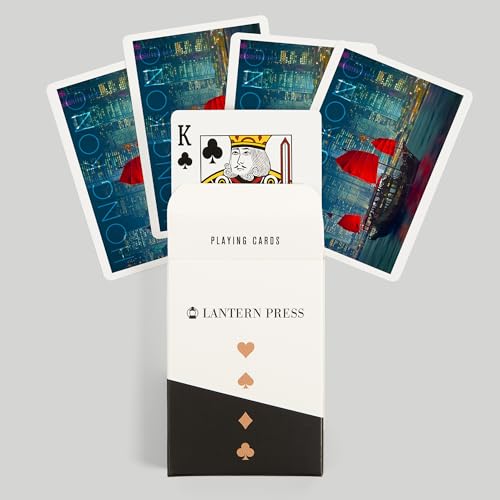 Lantern Press Hong Kong China Aqua Luna 52 cartas póker miniatura 6