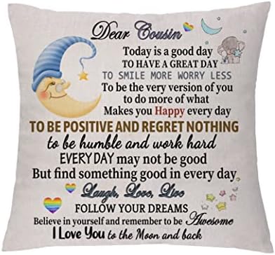 To My Nephew Hug Cushion Cover Cute Pillowcases Happy Birthday Graduation Gift Pillow Cases for Home Sofa Inspirational Christmas Encourage Keepsake Laugh Love Live Best Wishes for (Nephew)