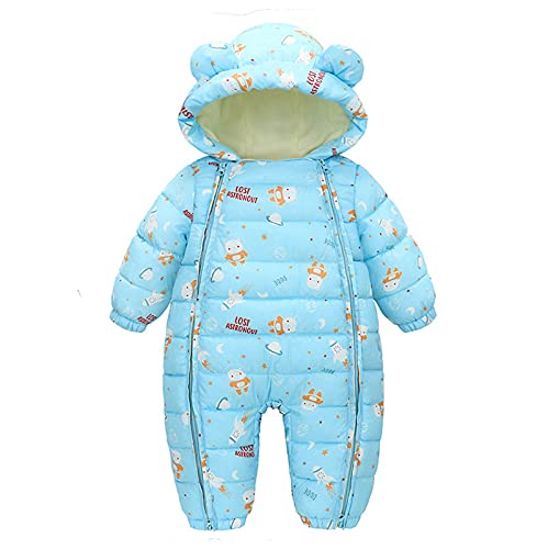 Combinaison doudoune bébé garçon imperméable avec capuche en fourrure pour nourrisson 0-12 mois