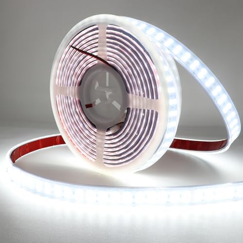Image of LEDENET High Bright LED Strip Lights 5050 900LEDs Double Row 6500K Daylight White 12V DC LED Tape Light Flexible LED Strip Lighting Waterproof IP67 Outdoor Use 16.4ft