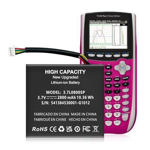 P11P35-09-N01 Battery, (2025 New Version) 2800mAh High Capacity Li-ion Replacement Battery for Texas Instruments TI Nspire/TI Nspire CAS, CX, CX CAS/TI 84 Plus C SE