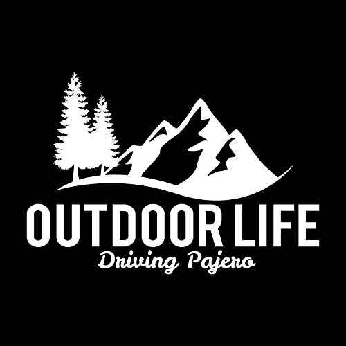 OUTDOOR LIFE �p�W�F�� �J�b�e�B���O �X�e�b�J�[ �z���C�g �V�[�� �؂蕶�� �A�E�g�h�A �L�����v