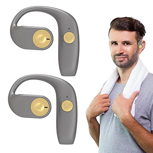 Kasmole - Auriculares de conducción ósea (Deporte inalámbrico con Oreja Abierta, Deporte 5.2, Resistente al Sudor, Altavoces Dobles de 14,2 mm, tecnología de conducción ósea