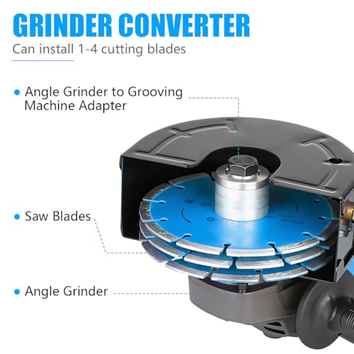 Image of Serplex125mm Angle Grinder Groove Cutting Adapter, M14 Thread Quick Change Carbon Steel Slotting Machine Conversion Head, Angle Grinder to Grooving Machine Adapter Fits Type 125 Angle Grinders