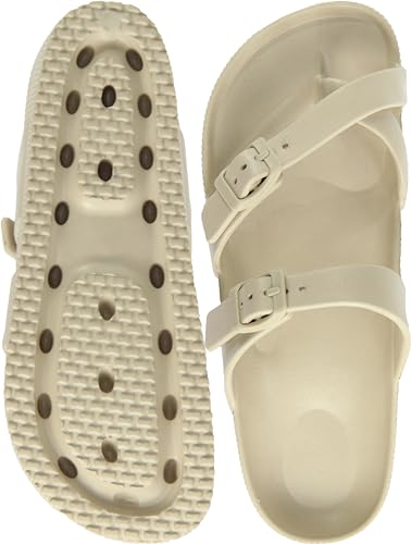 CAMVAVSR Womens Sandals with Arch Support - Comfortable Adjustable Buckles Beach Slides - Lightweight Summer Platform Sandal Chunky Cushioned2