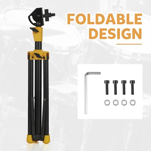 TENTEOTEN Electronic Mounting Stand with Plate, Portable Mounting Stand for Electronic Modules & Controller Multi Pads and Drum Pads (Yellow) - Thumbnail 4