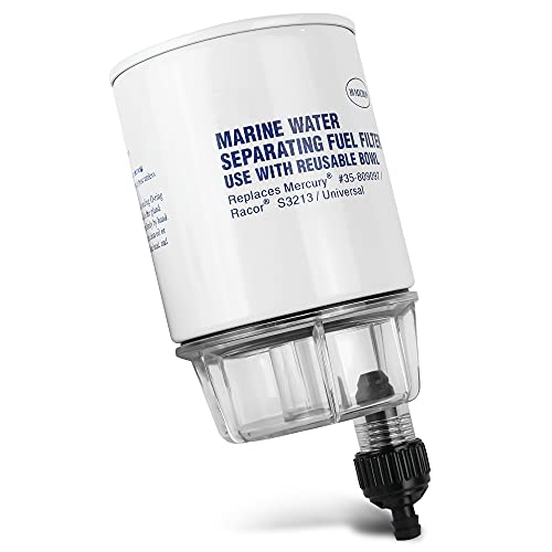 Five Oceans Fuel Filter Marine Fuel Water Separator With Bowl, Thread Diameter 11/16" - 16Unc, Replaces# 35-60494-1, S3213, 18-7932-1, 1 Mercury, Racor, Universal -Fo3665 #TOP28
