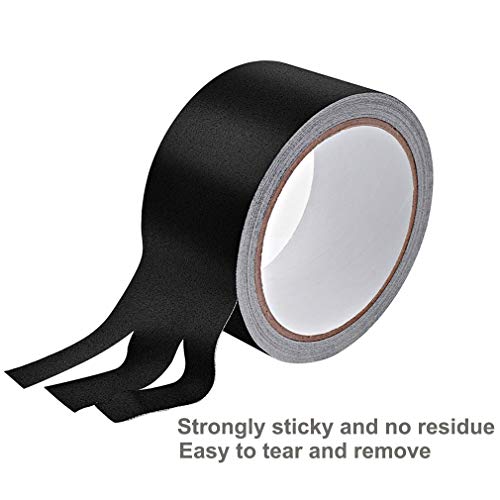 Yorwe Gaffer Tape Pro, Non Reflective Residue Free and Easy to Tear Matte Tape (2" Width x 390" Long, Black)
