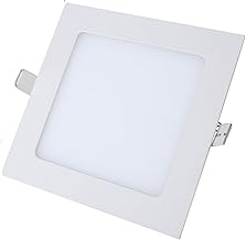 Recessed Square LED Spotlight Natural White Light 4200k Integrated LEDs. Ultra-thin Lights. Ceiling Interior Lighting. Recessed Drywall (18 Watt (22 cm x 22 cm))