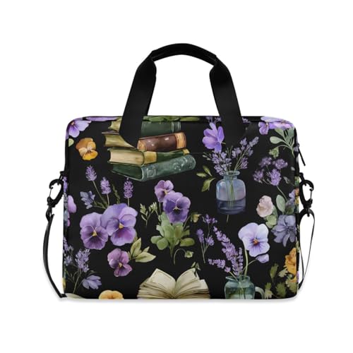 Maletín para portátiles ALAZA con estampado Lavanda y correa miniatura 1