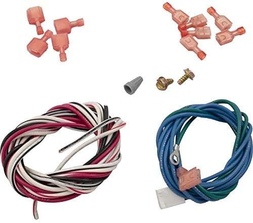 Assorted wiring, spade connectors, and grounding lugs included in the kit