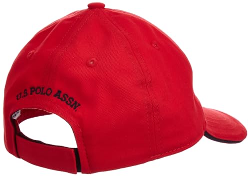 U.S. Polo Assn. Kids Boys Cotton Adjustable Cap, Red - Image 3