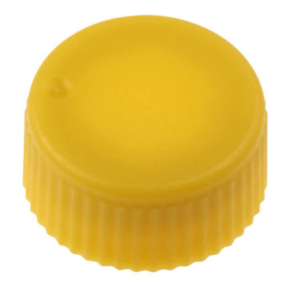 CELLTREAT 230841Y Cap Only, Screw Top Micro Tube Cap, O-Ring, Opaque, Yellow, Non Sterile, Polypropylene (Pack of 1000)