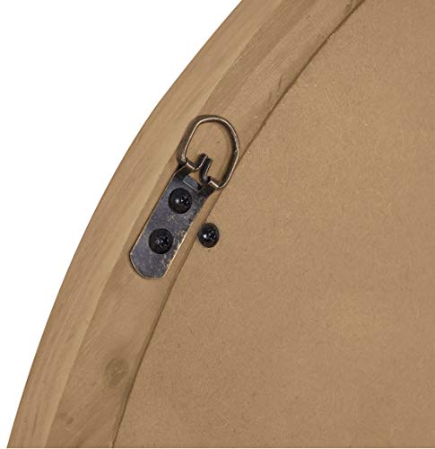 Ritesune Farmhouse Round Large 30" Wall Mirror With Wooden Decorative Pattern Frame For Living Room Bedroom Kitchen Entryway Wall Decor, Lotus #TOP4