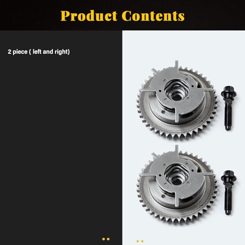 OCPTY Timing Chain Kit (Pair) Fits for 2005-2014 for Ford for F-150 for F-250 for F-350 Super Duty for Mustang Mountaineer Lobo Mark LT for Lincoln for Mercury Variable Timing Phaser VVTi Actuator