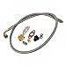 Upgr8 36" 1/8 NPT 4AN Stainless Steel Braided Turbo Oil Feed Line (90 Degree Fitting)