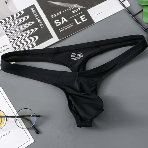 men's sexy ice silk thong, lightweight and breathable, soft and comfortable, black/gray/sky blue 33