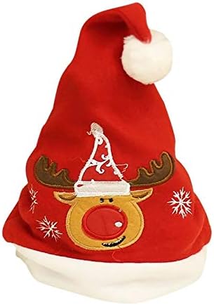 Amazon Co Jp サンタ帽子 クリスマス帽子かわいいデコレーションオーナメントクリスマスパーティーコスチュームアクセサリー不織布刺繍レッド40x28x1cm クリスマスキャップ Color おもちゃ