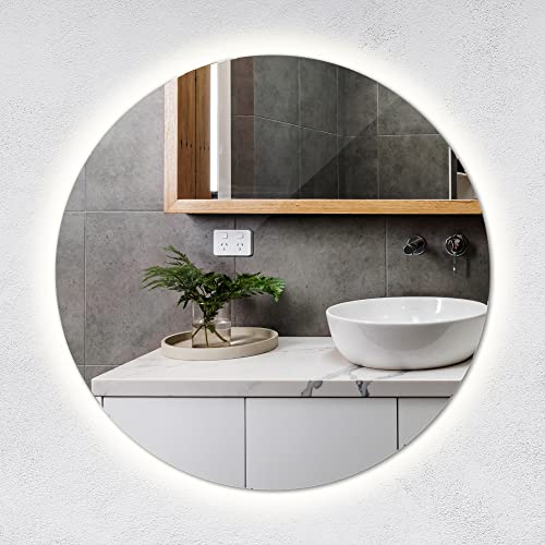 Miroir Rond LED 90 cm Éclairage Blanc Froid Miroir Lumineux Circulaire - 4