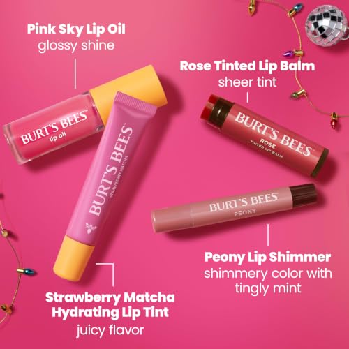 Burt's Bees The Pink Edit Holiday Lip Care Gift Set, 4 Products - image 3