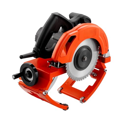 LEHUNDI 110V Electric Automatic Pipe Cutting Machine, Precise Fast Pipeline Cutter for 40-250MM Diameter Pipes with Precision Rail Fixing, 93HRA&1500MPA Steel Blade, Adjustable Protective Cover