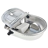 Diseño automático: la válvula de flotador puede llenar automáticamente el tanque de agua sin llenar el agua manualmente. El nivel del agua se puede ajustar para evitar que el agua se desborde. Las vacas pueden obtener agua fresca siempre que la necesiten.