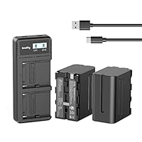 SMALLRIG Ladegerät Battery Ersatzbatterien (2 Stück) 7800mAh Akkus für NP-F970 & Schnellladegerät USB Dual Charger für Sony NP-F970 NP-F960 NP-F950 NP-F930 NP-F550 NP-F570 NP-F750, Camcorder - 3823