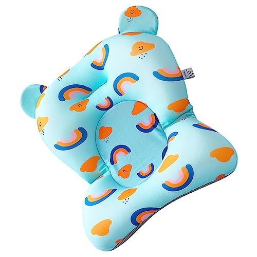 IWOWHERO 1Pc Bath Seat Support Non Slip Bathtub Cushion with Rainbow Design Lightweight Floating Pad for Safe