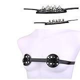 LOXICAI Bruststimulatoren mit Spikes Nippel Massager Brustwarzenstimulator Brustmassagegeräte Nieten-BH Mit Verstellbaren Lederriemen Fetisch Nipple Clamps Nippelklemme Klemmen Bdsms Sm Erotik Sex toy