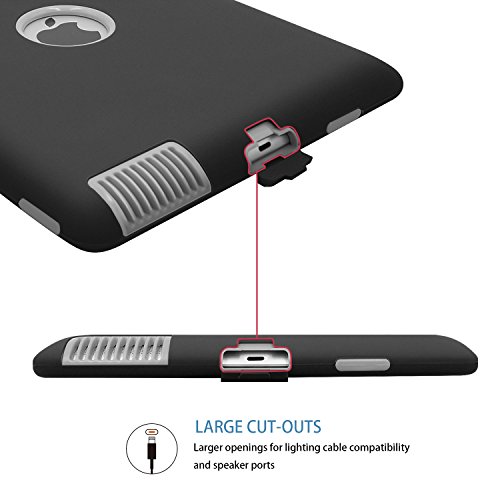 Ipad 4 Case, Ipad 3 Case, Ipad 2 Case,Fingic Ipad 4 Case Rugged 3 In 1 Hybrid Heavy Duty Shock-Absorption Scratch-Resistant Protective Case For Ipad 2/3/4,Gray/Black #TOP4