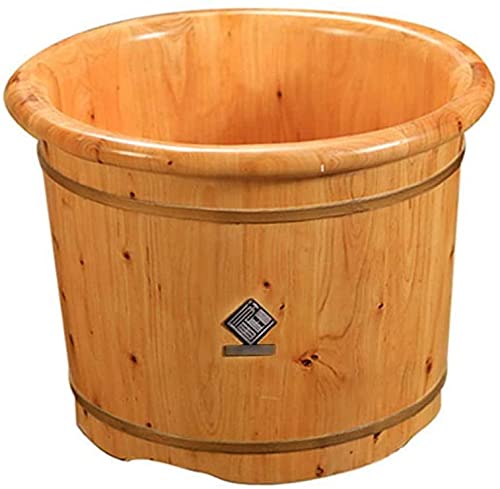 Drewniane wiadro do kąpieli stóp Beczka do mycia stóp, drewniana wanna do stóp, domowa wanienka do stóp, beczka do kąpieli o wysokiej stopie 30 cm, wiadro do relaksującego masażu stóp, łagodzenie bólu