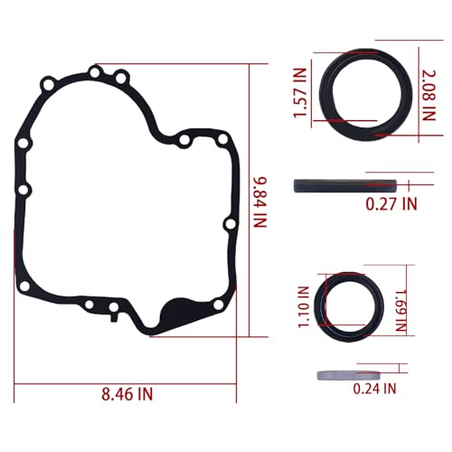 Image of 697110 795387 Crankcase Gasket & Oil Seal Combo Set for Briggs Stratton | 793880 272475s 594195